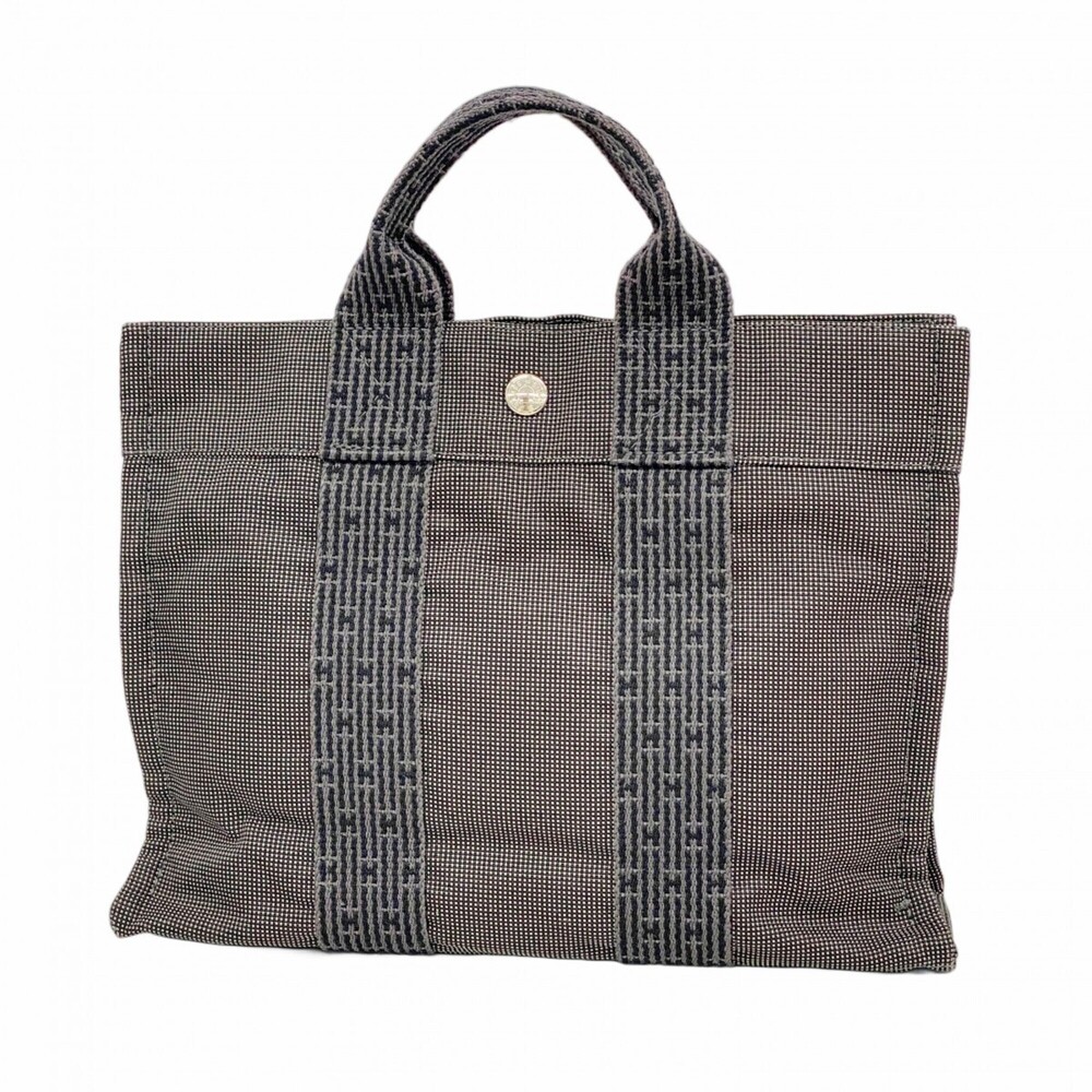 Hermes Herline PM Canvas Tote Bag, Gray, for Men and Women